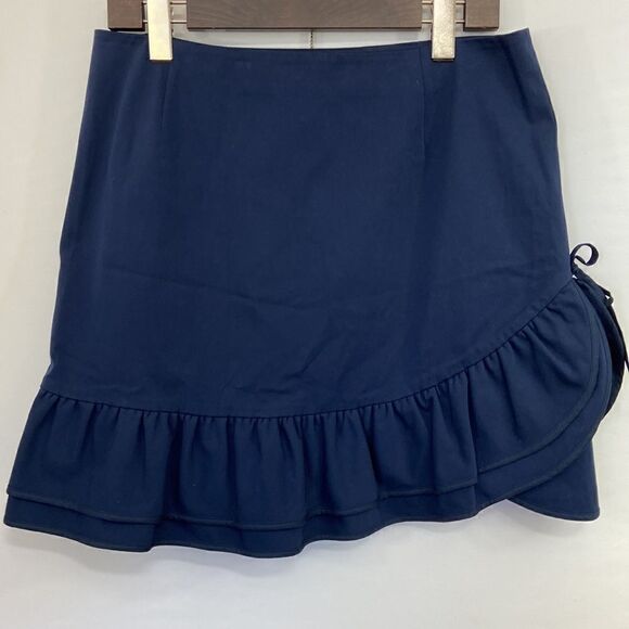 Red Valentino Skirt Midnight Blue Mini Ruffle Accent New With Tags Sz 8 - Picture 5 of 7
